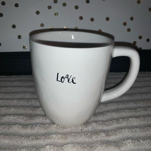 Rae Dunn Artisan Collection by Magenta Love Cursive Script White Coffee Tea Mug